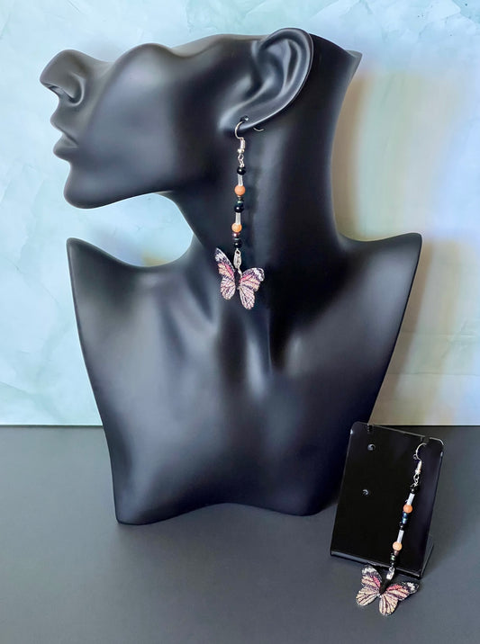 Monarch Butterfly Dangle Earrings