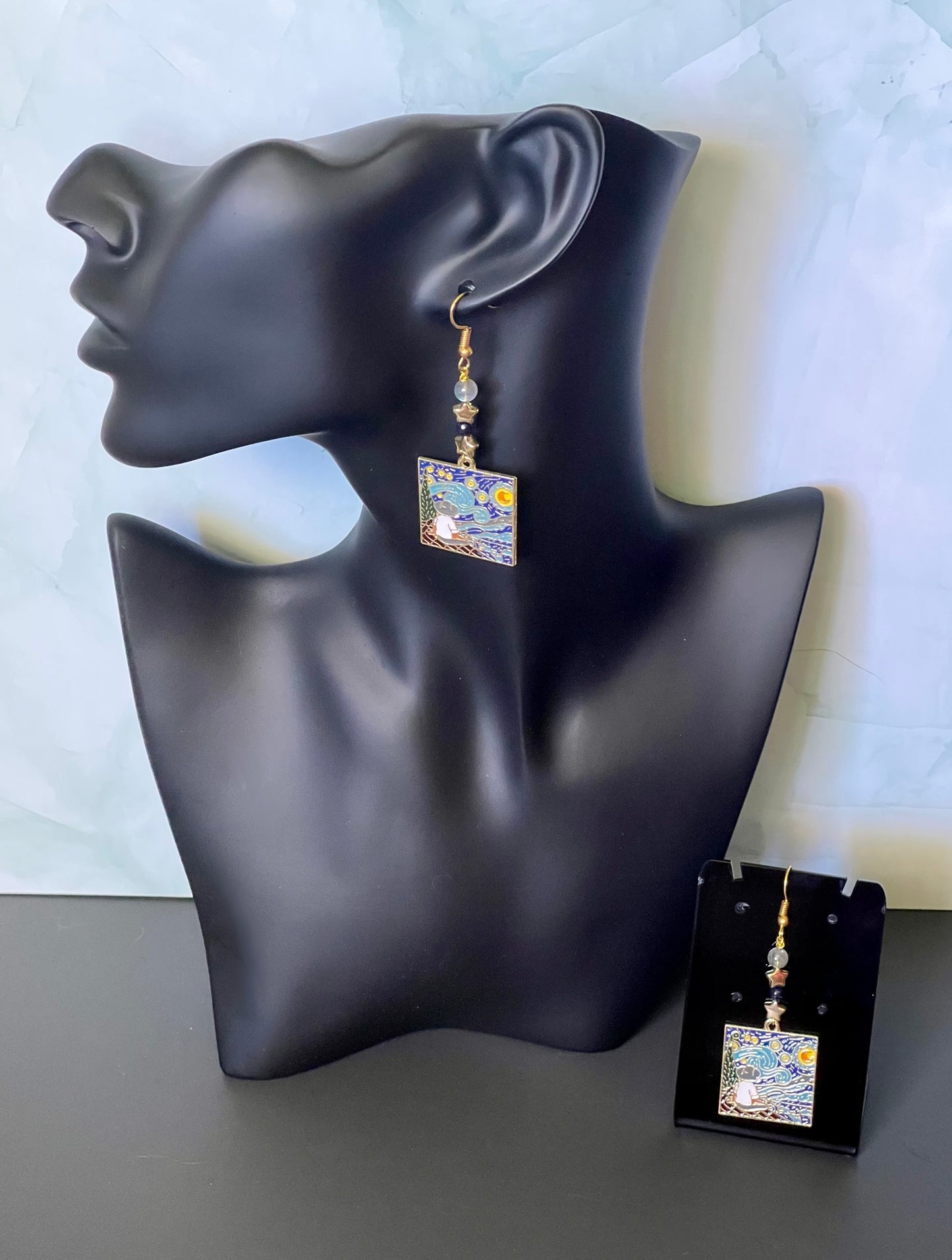 Night Painting Earrings