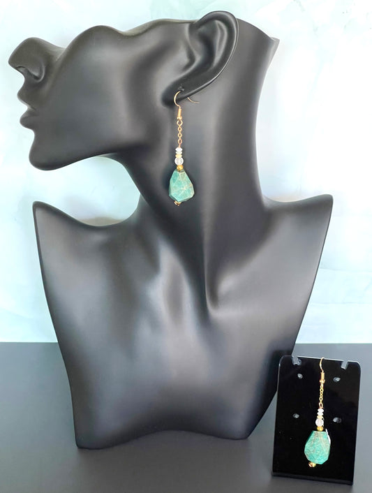 Amazonite Nugget Earrings