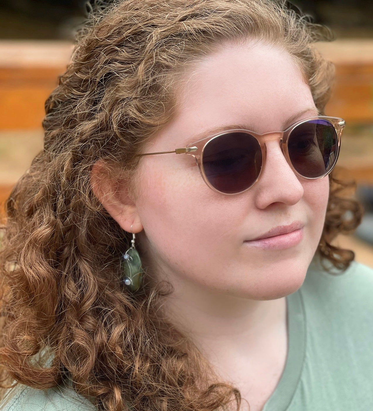 Ocean Jasper Oval Earrings