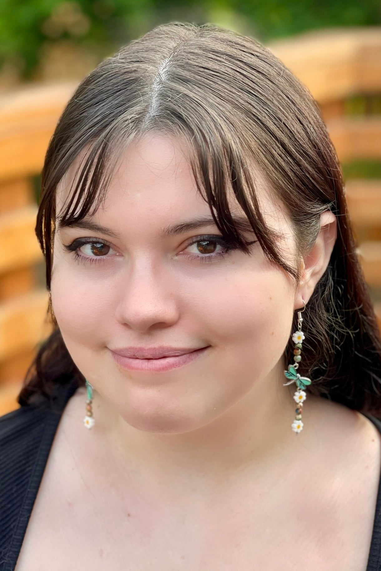 Asymmetrical Dragonfly Dangle Earrings