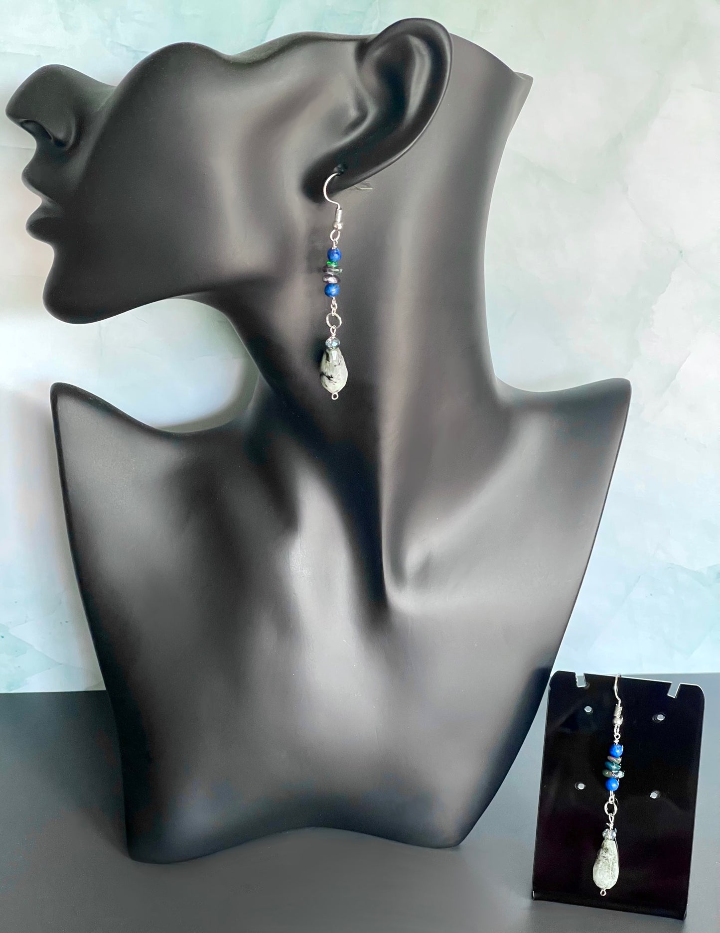 Flashy Labradorite Dangle Earrings