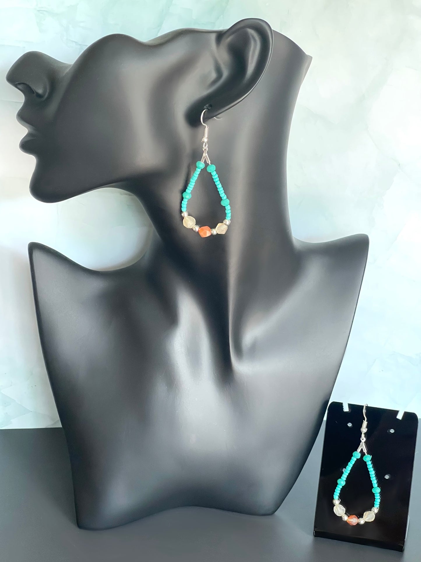 Sunstone Teardrop Hoops