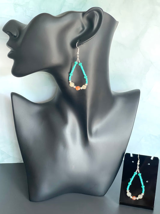 Sunstone Teardrop Hoops