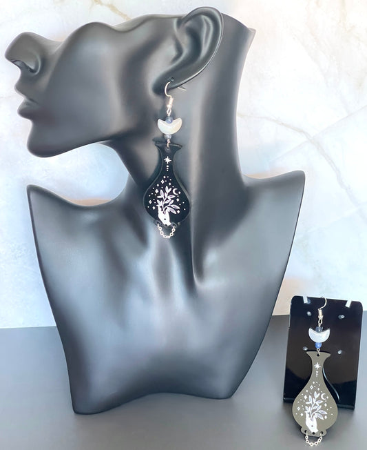 Acrylic Witchy Vase Earrings